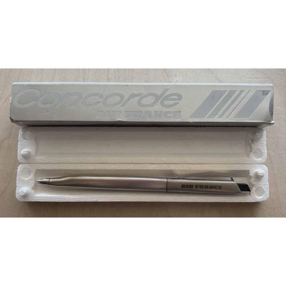 Concorde Air France Stylo Ballpoint Pen Original Box Ergonomic Aviation